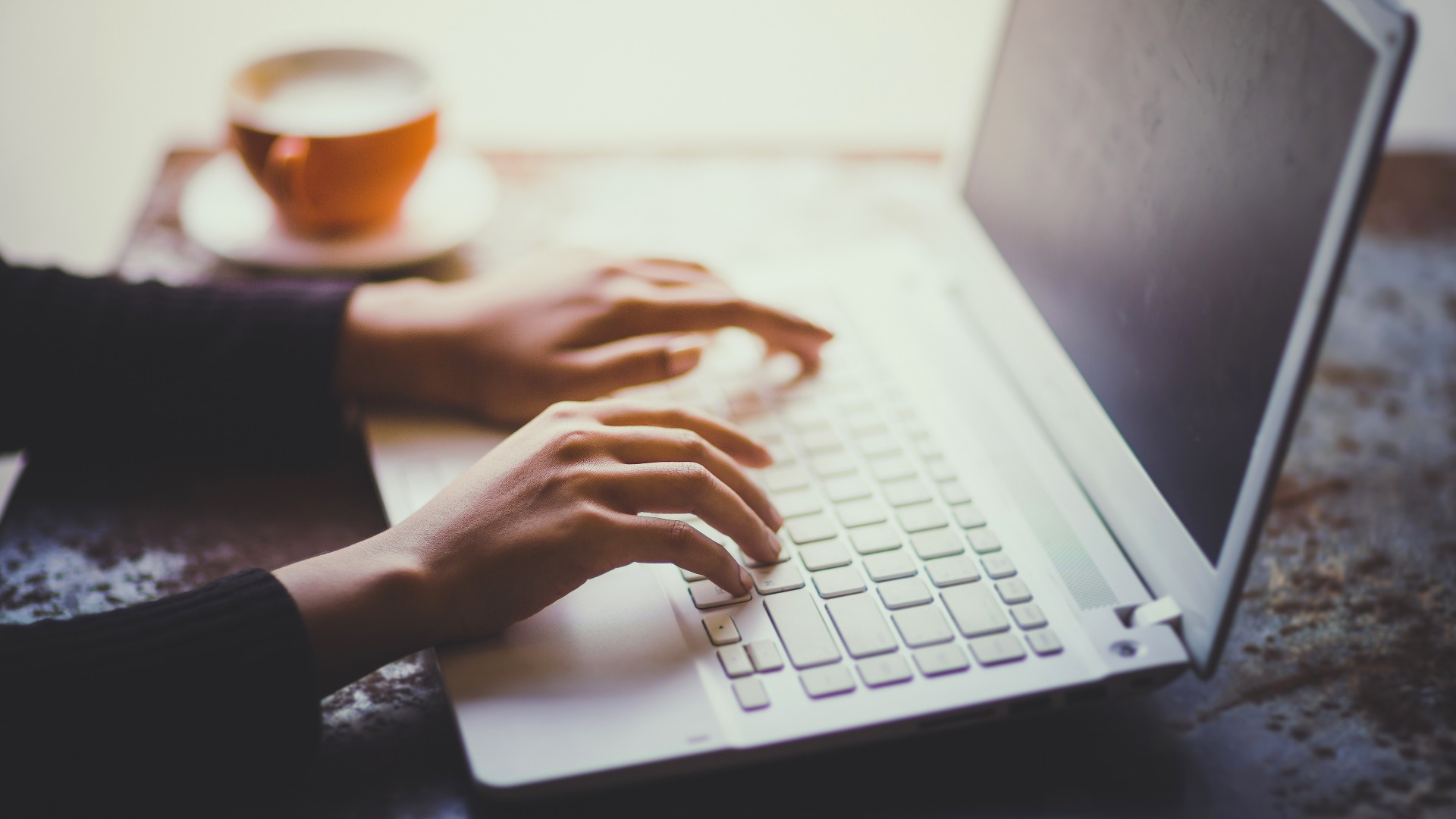 typing person typing